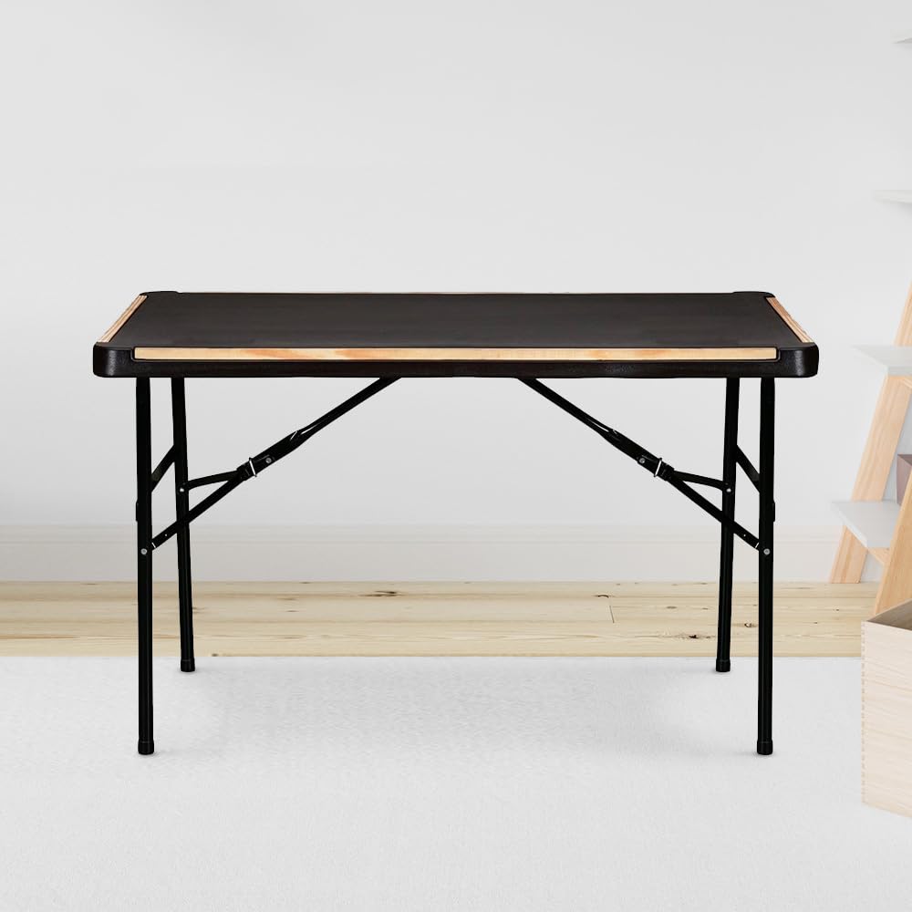 Nilkamal Plastic Feast Foldable Table|Blow Moulded|Ideal for Cafeteria, Patio Garden, Events, Kitchen and Picnic |Great As an Extra Work Surface |Brown