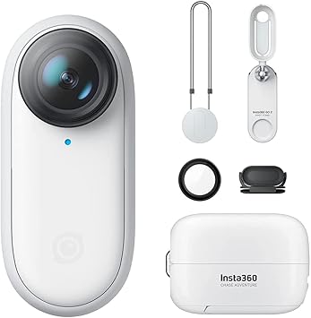 Insta360 GO2 ? Small Action Camera, Weighs 27 g, Waterproof Upto 4 Meters, Image Stabilization, (2.54/5.8cm) Sensor, with Charge Case and Wearable Accessories for Travel, Sports, Vlog (32GB Memory)