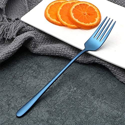 Forks Durable Dessert Fork Long Party Dinner Kitchen Cutlery Stainless Hotel for Supplies Steel Fork Forks Handle (Color : F) (D)