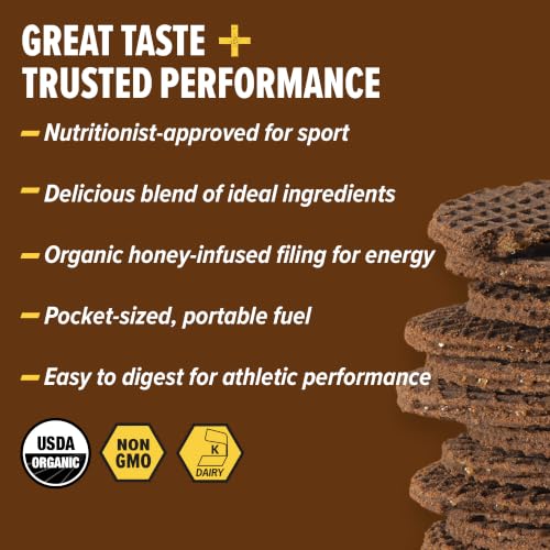 Image of Honey Stinger Organic Chocolate Waffle, Energy Stroopwafel for Exercise, Endurance and Performance, Sports Nutrition for Home & Gym, Pre and Post Workout, 16.96 Ounces (Pack of 16)