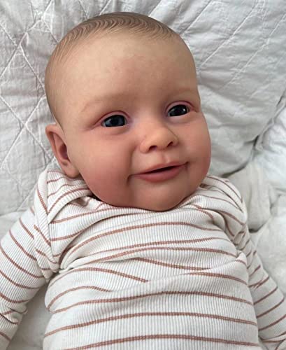 Zero pam Reborn Puppe Groß 60 cm Reborn Baby Puppen Lebensechtes Silikon Baby Junge BabyPuppe Weicher Körper Handgefertigte Puppe Ab 3 Jahren Mädchen – Bild 5