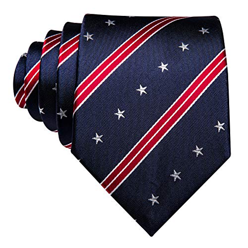 Image of Barry.Wang Fun Animal Ties for Men Designer Handkerchief Cufflink WOVEN Casual Necktie Set Festival
