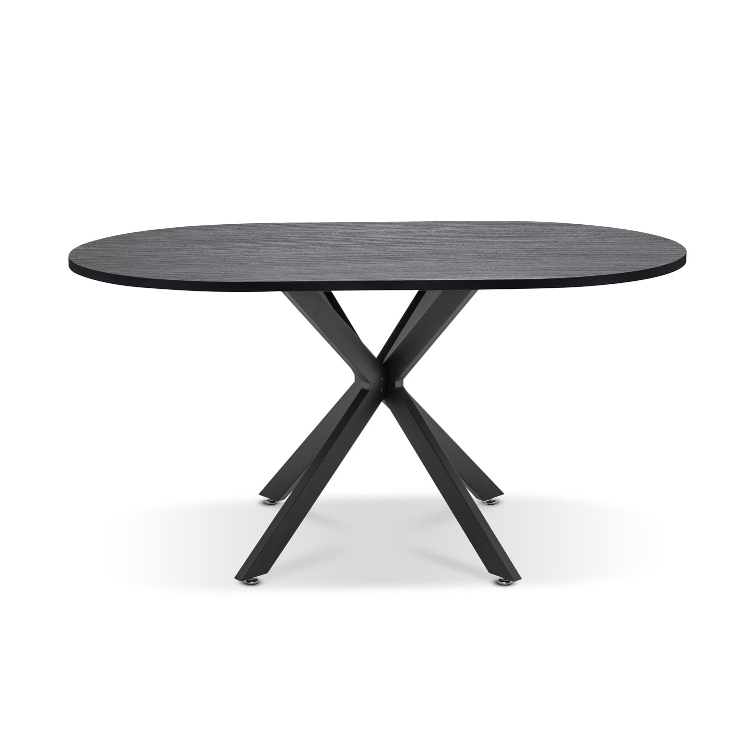 Table ovale bois noir MARUI BIG 180 cm pour optimiser l'espace sans heurter les pieds