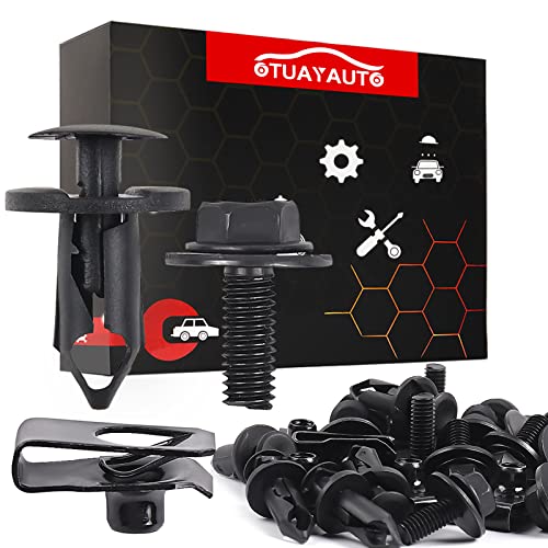 Otuayauto 35Pcs Engine Splash Shield Bolts - 10Mm Bumper Bolts, Metal Fender Clips, Replacement For Infiniti G35 G37 Fx35 Fx45 Ex35 Nissan 370Z 350Z #TOP15