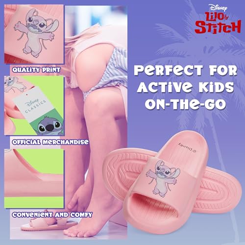 Disney Stitch Girls Sliders, Beach or Pool Shoes for Kids - Stitch Gifts4