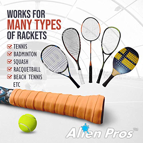 image for Alien Pros Tennis Racket Grip Tape (6 Grips) – Precut and Light Tac 