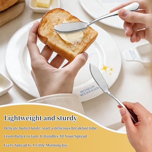 image for Berglander Stainless Steel Butter Knives Set of 6Pcs, 5.7