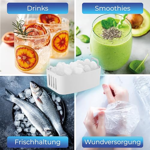 Foto von KLAMER Eiswürfelmaschine klein, 10 Eiswürfel in 7 bis 9 Minuten fertig