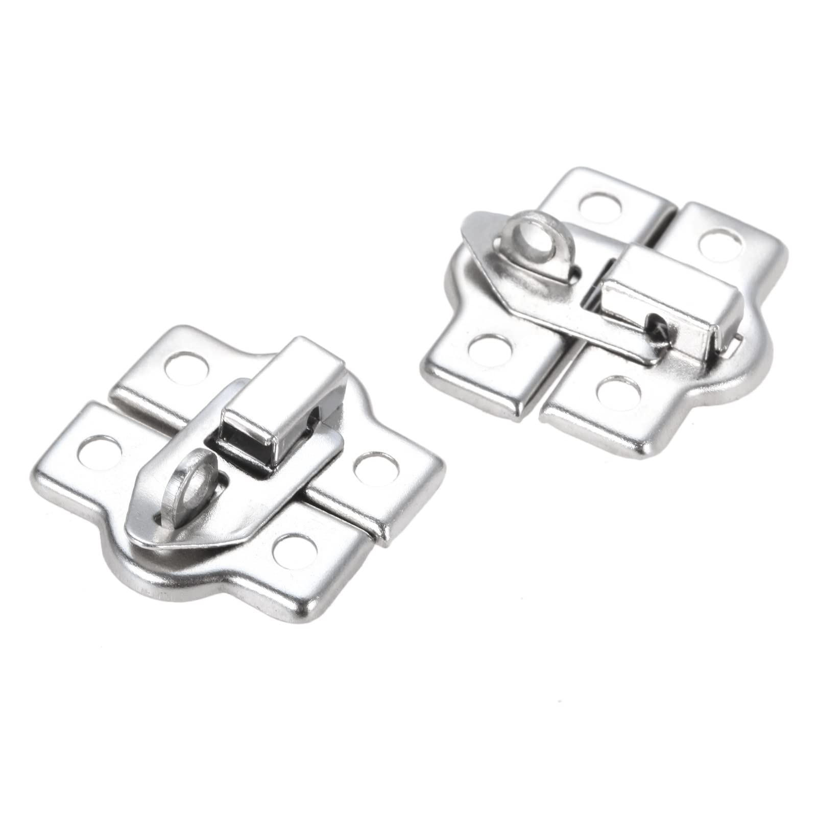 Nvsfzgiyg Silver Zinc Alloy Jewelry Chest Wine Wooden Box Case Toggle Latch Clasps Suitcase Padlock Hasp Hook Locked Buckle