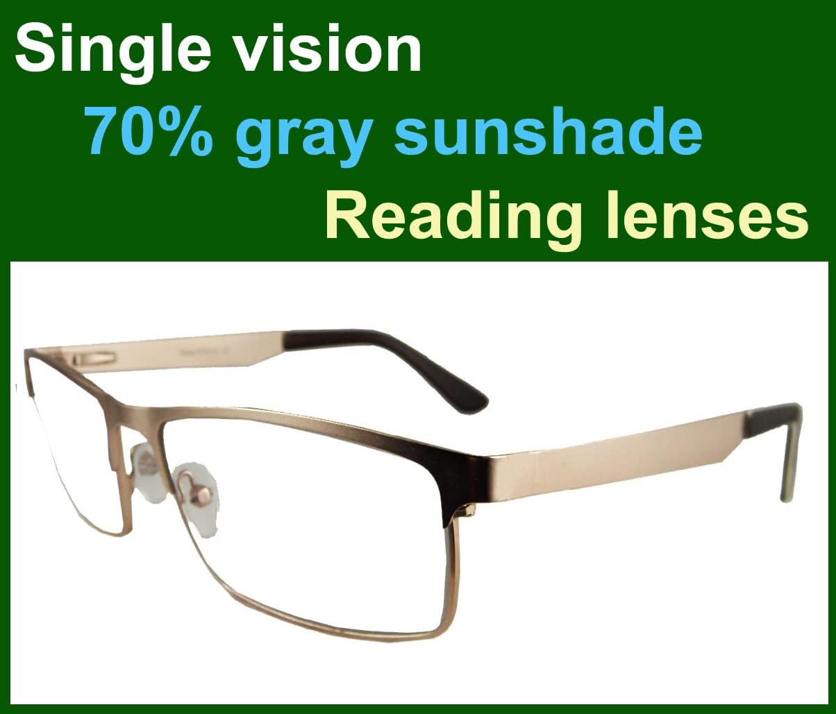 Circleperson Men Photochromic Light-sensible Reading glasses Sun readers spring hinges 55-17 UV protection