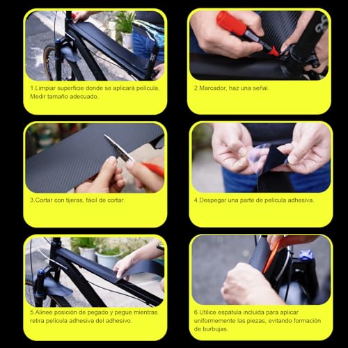 Protection cadre VTT ebike et route en carbone translucide - 5