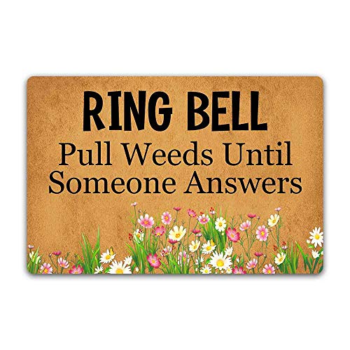 LuckyChu Funny Ring Bell Pull Weeds Until Someone