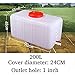 Water Tank Water Storage Containers for Emergency and Camping with Handle Outdoor Portable Food Grade Plastic Car Water Tank for Travel Outdoor （25L/50L/75L/110L/200L/150L） (Size : 200l)