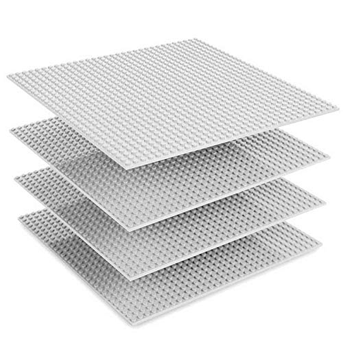 GulfDealz Classic Baseplates Compatible With All Brick Brands For Children, Count Of 1 Baseplate, 40.64 cm * 40.64 cm - Grey