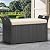 YITAHOME 90 Gallon Outdoor Wicker Storage Bench w/Cushion, Large PE Rattan Deck Storage Box w/Handles & Hydraulics for Patio Furniture, Cushions, Garden Tools, Pool & Sports Equipment, Black&Beige