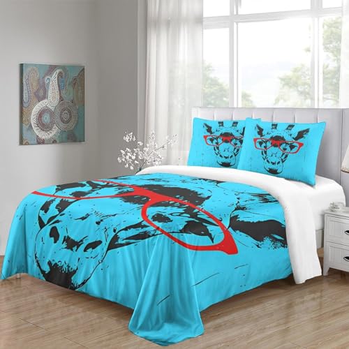 Housse de couette avec fermeture éclair pour lit double 200x200