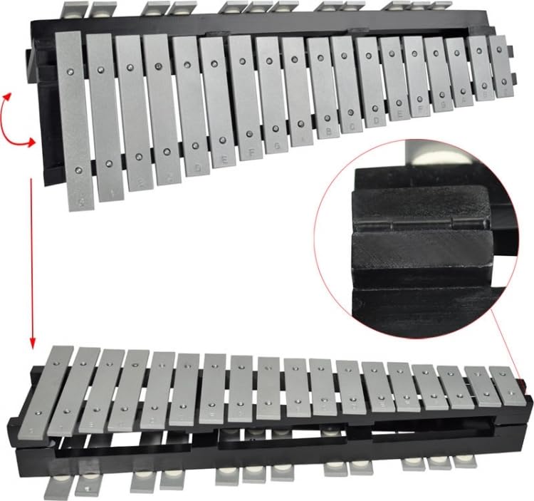 Steinbach Glockenspiel 30 silberne Klangplatten chromatisch faltbar