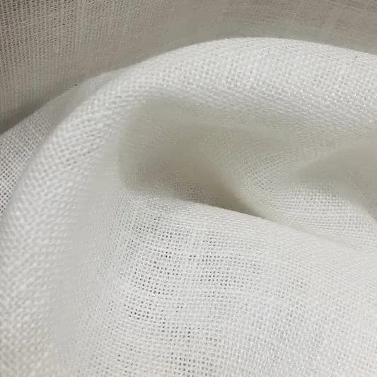 LAS TELAS ... Tejido por Metros,Visillo Lino Blanco, Ancho 2,80Mtrs. 1 Mtr.