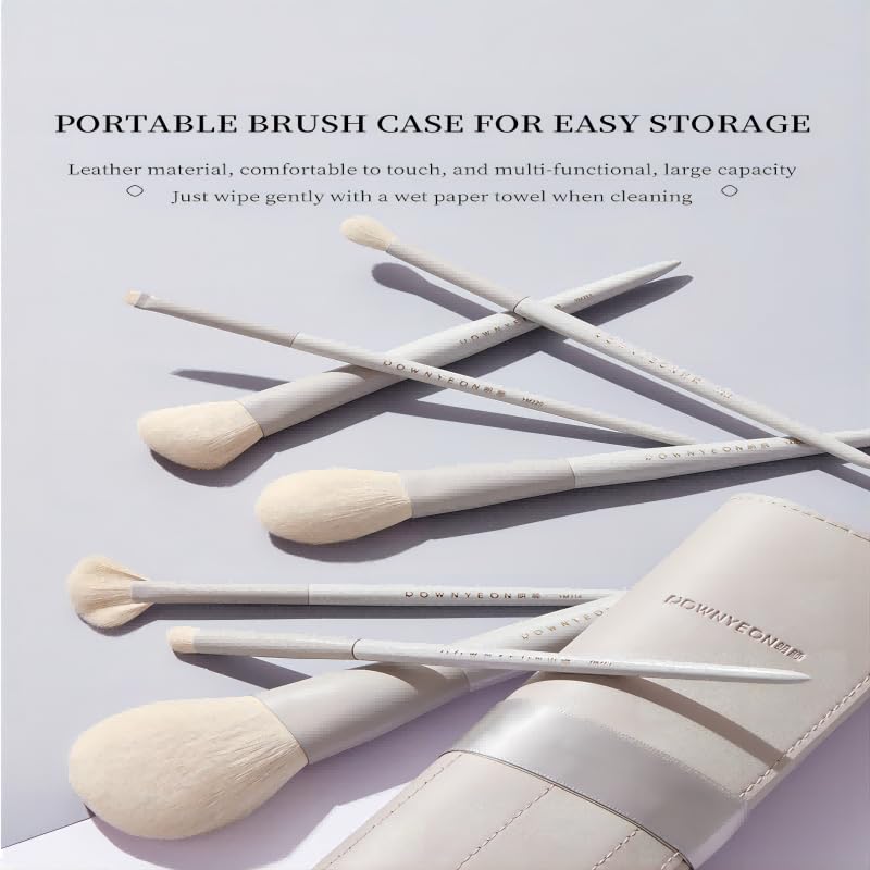 Miniatura 8 de RIJAHO Set de regalo de brochas de maquillaje 12 piezas de maquillaje profesional cepillo kabuki sintético avanzado conjunto de brochas de