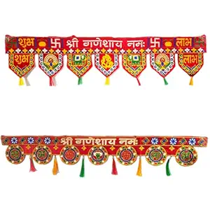 Hanumante Enterprise Toran Bandarwal & Traditional Door Hanging for Home Toran(Velvet)(Pack of 2)