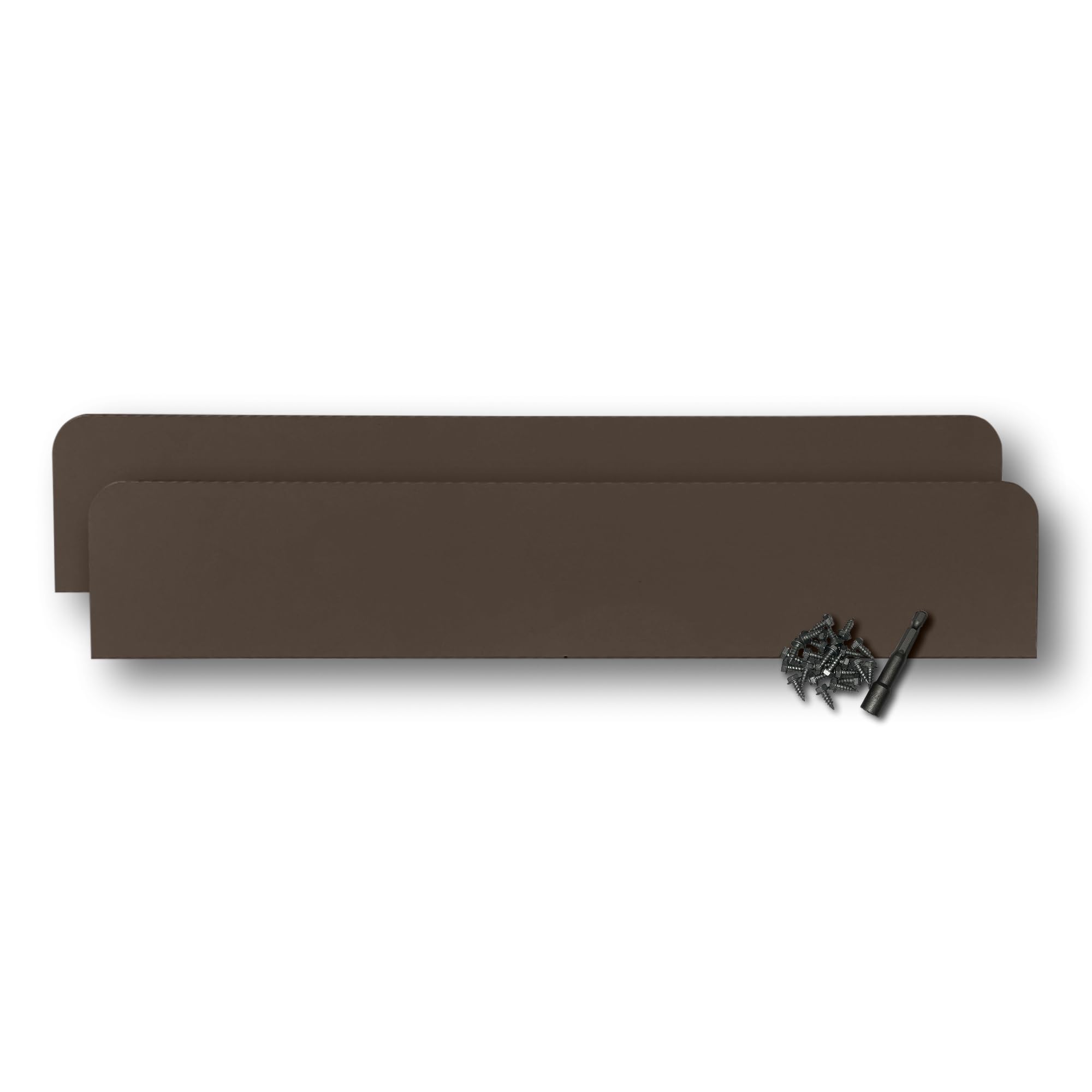 Eagle 1 Rain Gutter Valley Splash Guards, Straight or Bent (2 Per Order) Includes Screws and 1/4" Bit Driver (Classic Straight, Musket Brown)