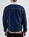 Omoone Men's Lapel Sherpa Fleece Lined Thicken Denim Jean Trucker Jacket Coats (0176-Dark Blue-M)