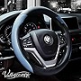 Valleycomfy Steering Wheel Cover with Microfiber Leather for Car Truck SUV 15 inch (Blue)
