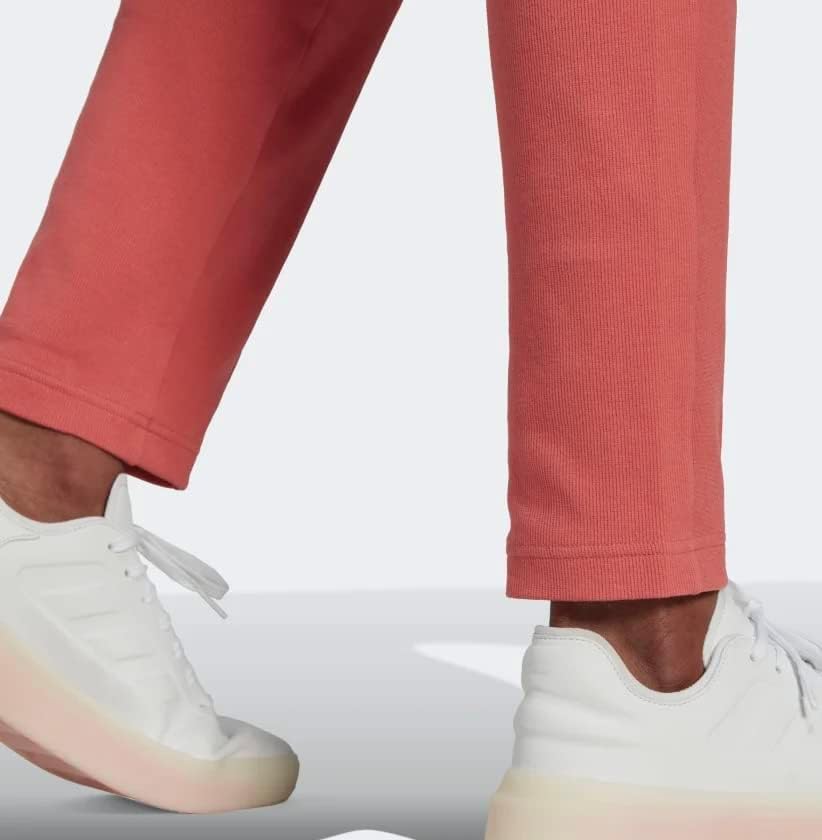 Vista 7 de adidas Pantalones deportivos con puños de 3 rayas para hombre, rojo maravilloso, talla L, Rojo Wonder