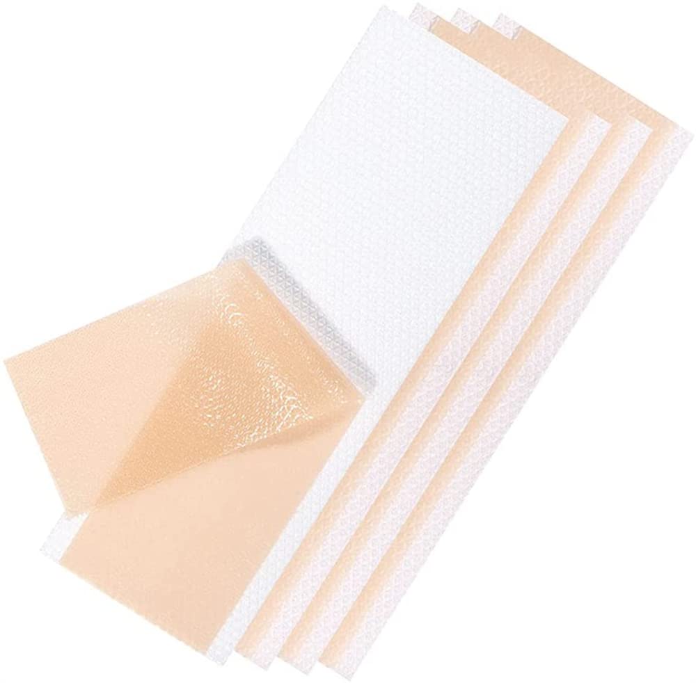 SYOSI Silicone Scar Sheets, Strips, Tape, Keloid, C-Section, Surgical-Scars Removal Treatment for Women and Men, Soften Flattens Burns Remover Reusable Sheet Resulting Fast (Pack of 4 Pcs)