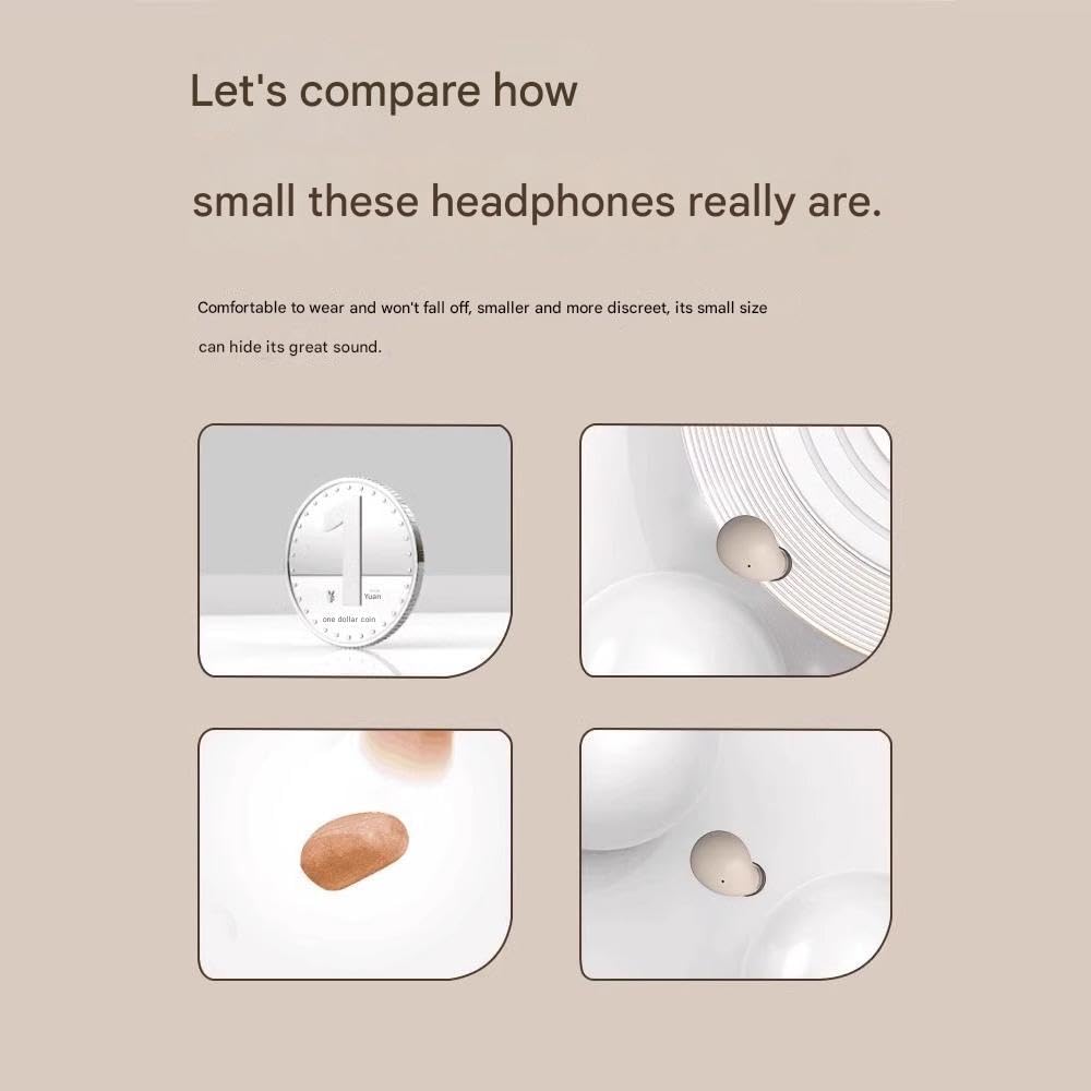 7S Pro Mini auriculares invisibles para dormir Bluetooth 5.4 - Auriculares intrauditivos inalámbricos ultra pequeños para dormir de lado, tiempo de reproducción de 48 horas, modo nocturno sin