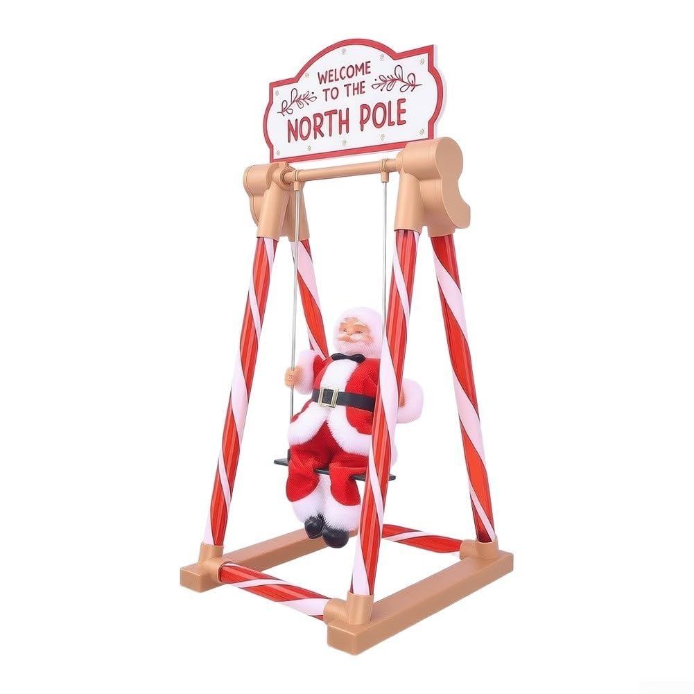 Animierte Weihnachtsmann für schaukel Figur 50cm mit LED Lichtern