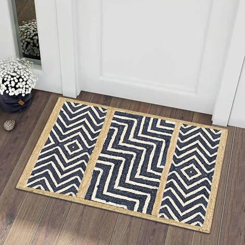 Tapis bohème en jute tressé main 122x182 cm pour salon chic - 3