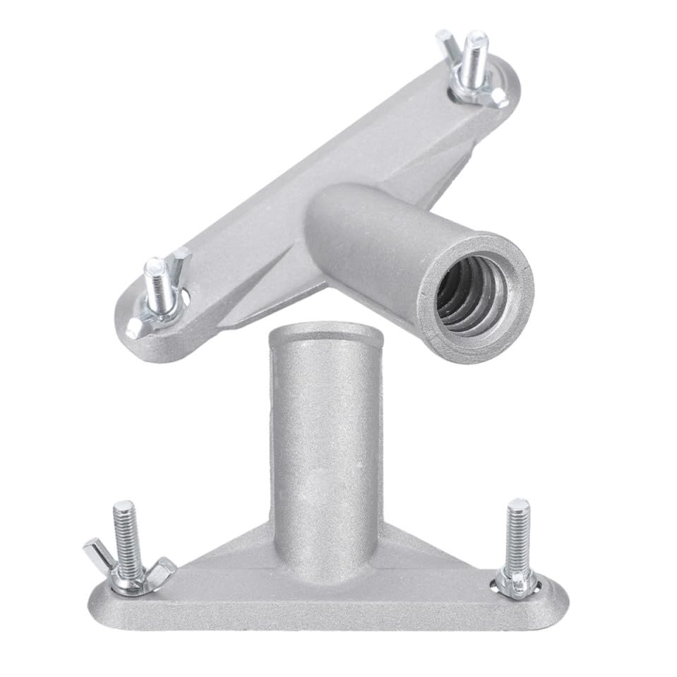Adaptador de mango Angoily de aluminio plata para escoba juego de 2 piezas