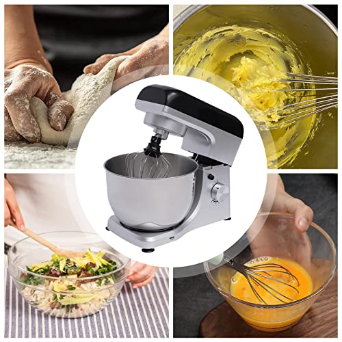 48-QT-Commercial-Electric-Stainless-Steel-Tilt-Head-Stand-Food-Mixer-Heavy-Duty-8-Speed-1000W-Motor-Bread-Dough-Mixer-with-Dough-HookSplash-Proof-Cover-for-CakeBreadPizza-Making
