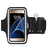 Ailun Phone Armband Compatible with Galaxy S7 Feartured with Sport Scratch Resistant Material Slim Lightweight Dual Arm Size Slots Sweat Resistant Key Pocket with Headphone Port Black