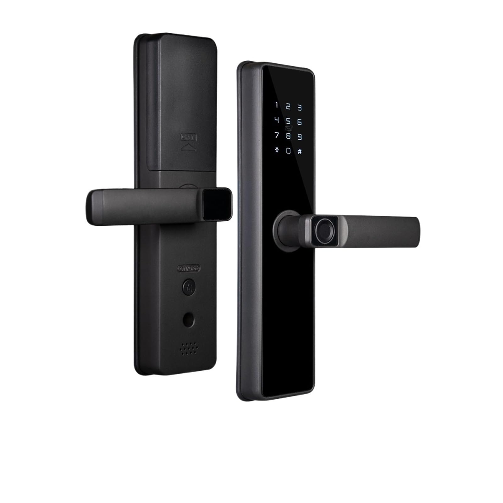 Serratura Smart, Smart Door Lock Password interna Impronta digitale Sblocco remoto Keycard Antihijack Allarme antimanomissione Carica temporanea alimentata a batteria(B2 and LB-5050-22180)