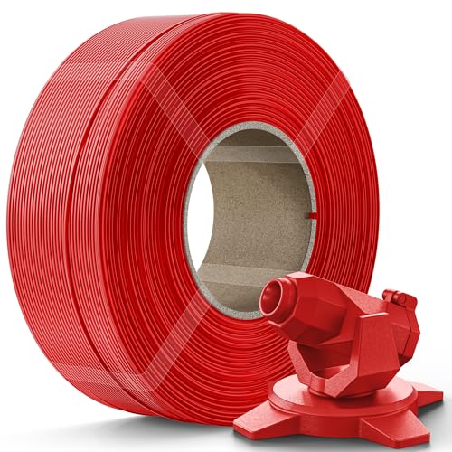 Image of Creality PETG Filament Refill 1.75mm 3D Printer Filament, 1kg (2.2lb) Refilament for Bambu Lab Reusable Spool, Dimensional Accuracy ±0.03mm, Red