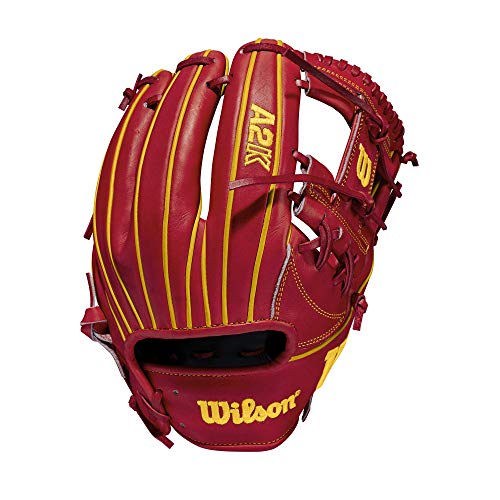 Wilson 2021 Ozzie Albies A2K OA1 GM 11.5" Infield Baseball Glove - Red/Yellow, Right Hand Throw -  WBW100234115