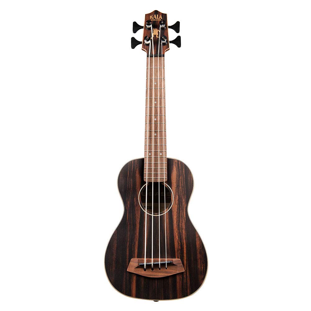 UBASS-EBY-FSRW Striped Ebony Acoustic-Electric Ukulele Bass with Round Wounds