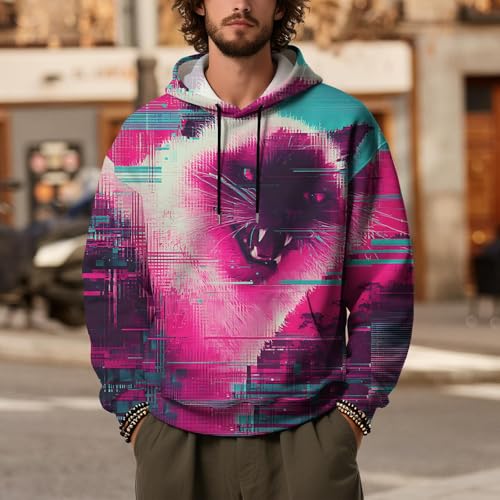 Sudaderas de hombre estilo sudadera con capucha casual con estampado original de animales 2