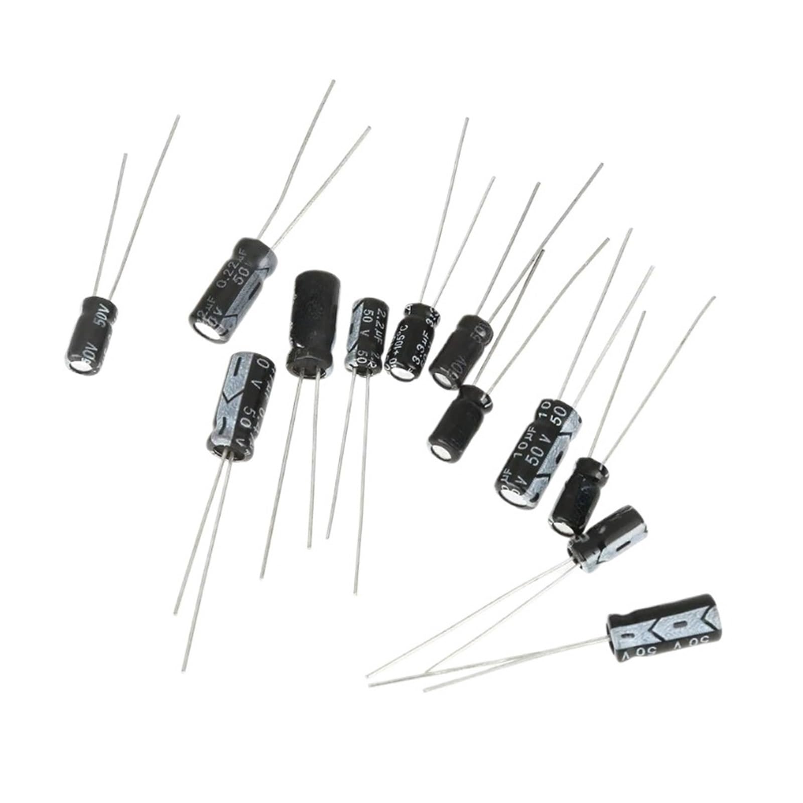 1000 Uds 36 tipos 0,1 uF -1000uF condensadores de aluminio 16-50V Kit de caja surtida de condensadores electrolíticos