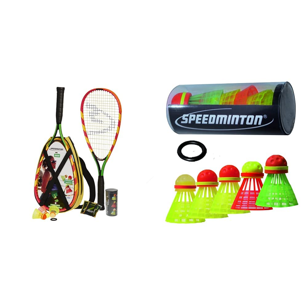 S600 Set - Original Speed Badminton/Crossminton Starter Set Including 2 Rackets, 3 Speeder, Speedlights, Bag