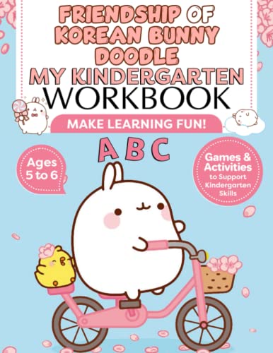 Friendship Of Korean Bunny Doodle My Kindergarten Workbook: Grade Math Writing Calligraphy Attachment Creative Great Lettering How Many More Same And ... A Kid Discover The Way Activities Books image 2