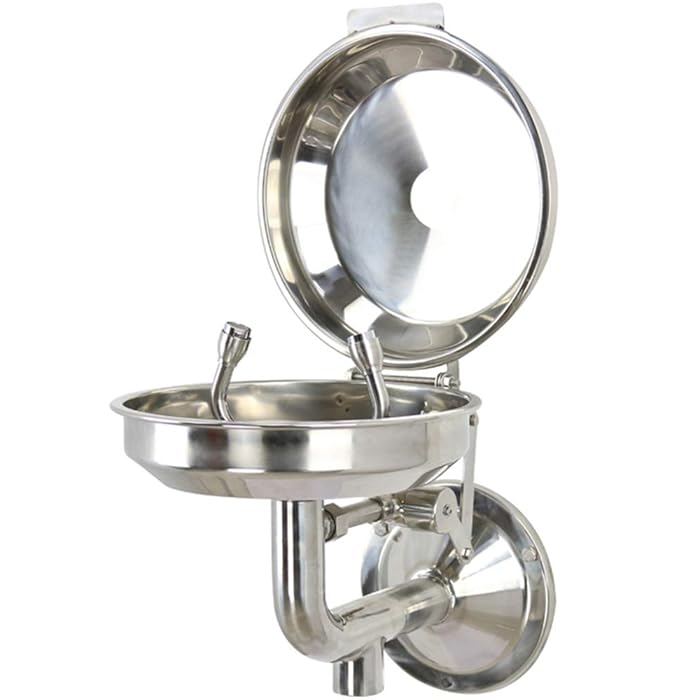 Buy CGOLDENWALL Eye Wash Station with Cover Wall Mounted Eyewash