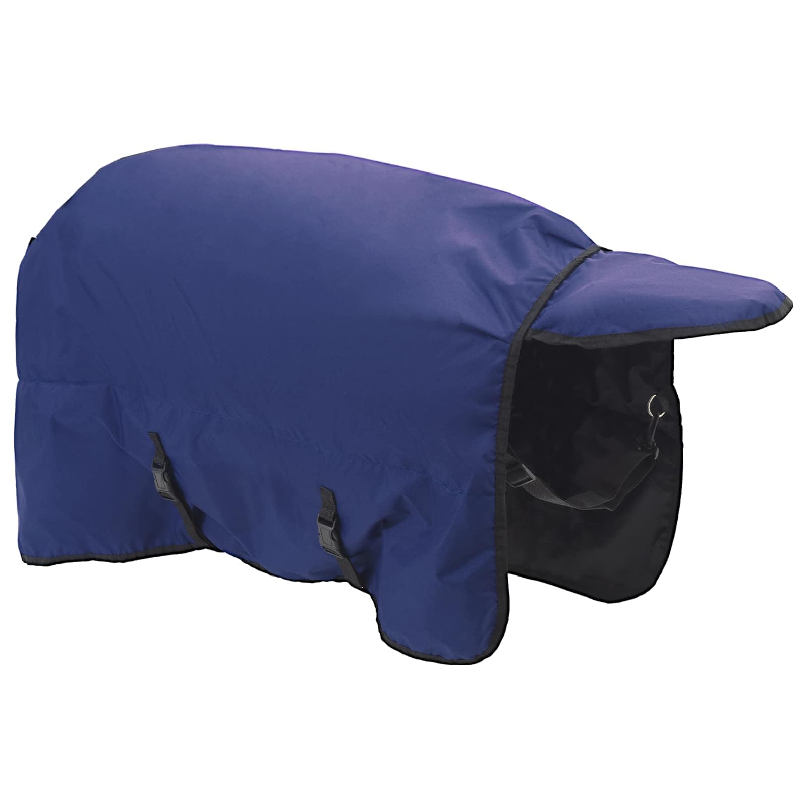 Manta para caballo, 165 cm, color verde oscuro, negro, transpirable, para exteriores, impermeable, con solapa para la cola y hebillas ajustables