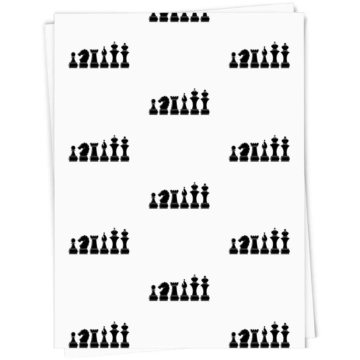 Azeeda 5 x 'Chess Pieces' Gift Wrap Paper (GI00016454)