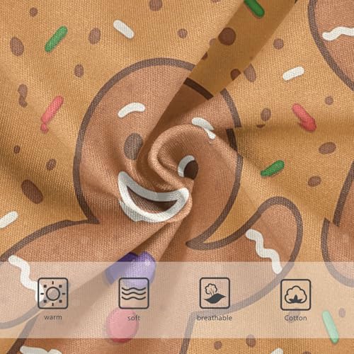 Gingerbread Man Elastic Waistband Girls' Panties Toddler Cotton Underwear for Girls in Sizes 2T,3T, 4T, 5T, 6Y and 8Y3