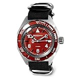 VOSTOK | Orologio subacqueo da uomo Komandirskie K-65 automatico a carica automatica, stile militare russo | WR 200 m | Modello 650841, nero, Diver, a carica automatica