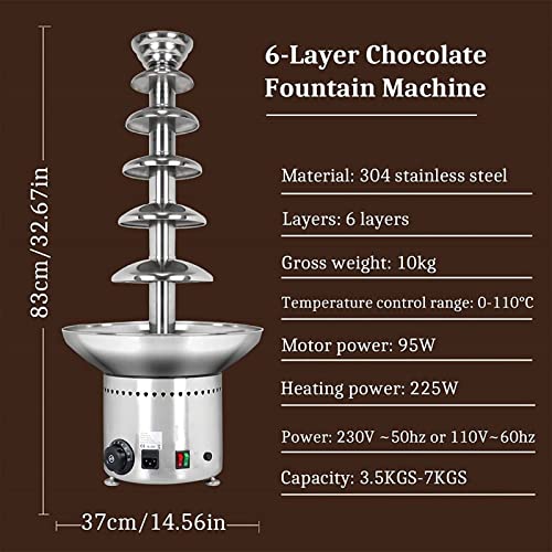 Máquina para derretir chocolate con 6 niveles de acero inoxidable miniatura 5