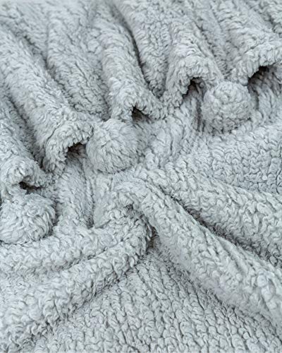 Premium Grey Fleece Throw Blanket, Luxurious Fuzzy Blanket, Blankets And Throws, Ultra Soft Blanket, Fluffy Blanket,Plush Blanket, Thick Blanket, Plush Blanket, Fleece Blanket (Full Size, 60” x 49.5”)